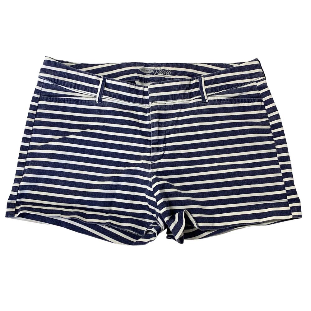 OLD NAVY Pixie Navy White Stripe Shorts Size 10 Regular